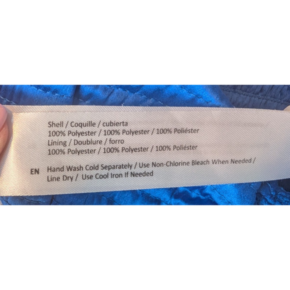 Blue‎ Satin Renaissance Victorian Prairie Ruched Peplum Ruffle Smocked Camisole - Picture 7 of 7